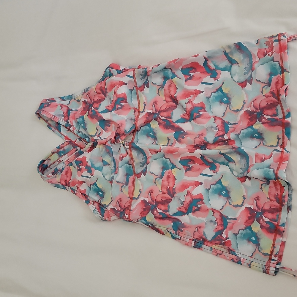 Colorful Floral Women's Swim Tank Top